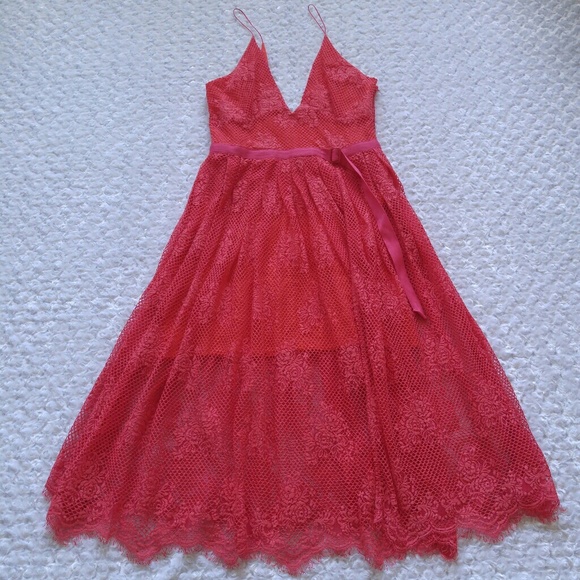 Free People Match Point Watermelon Midi Dress - Picture 3 of 7